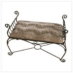 Leopard Print Bench