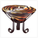 Tiger Stripe Cone-Shaped Candle