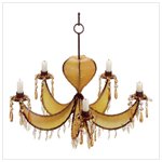 Amber Leather Chandelier