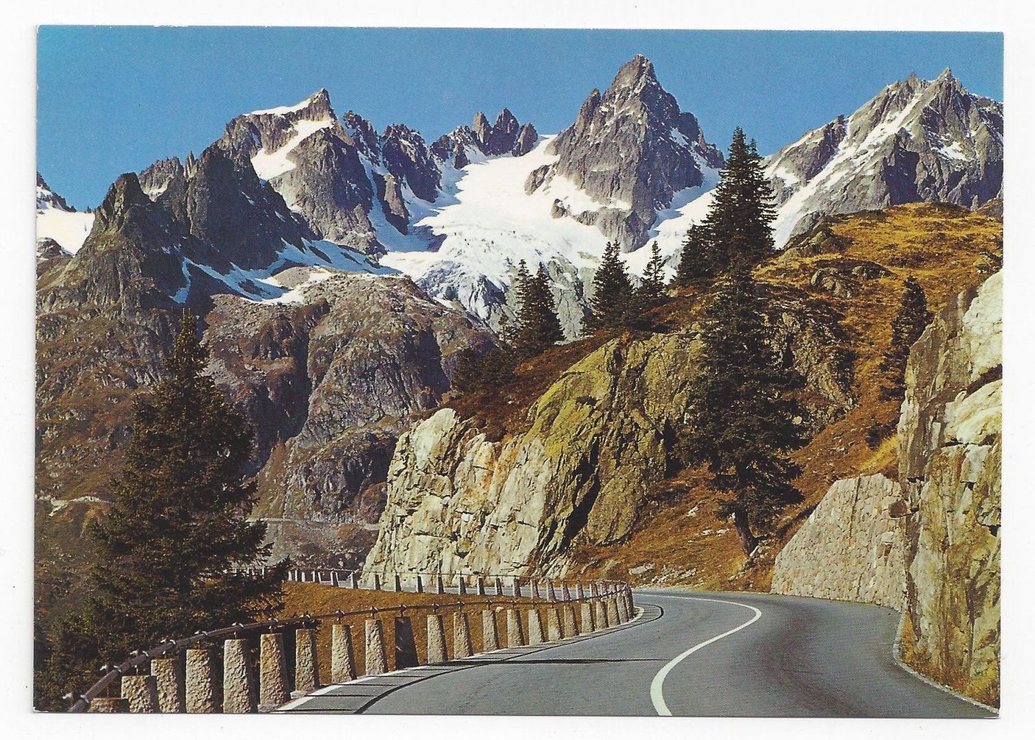 Switzerland Susten Pass Funffingerstocke Swiss Alps Vintage Postcard 4X6