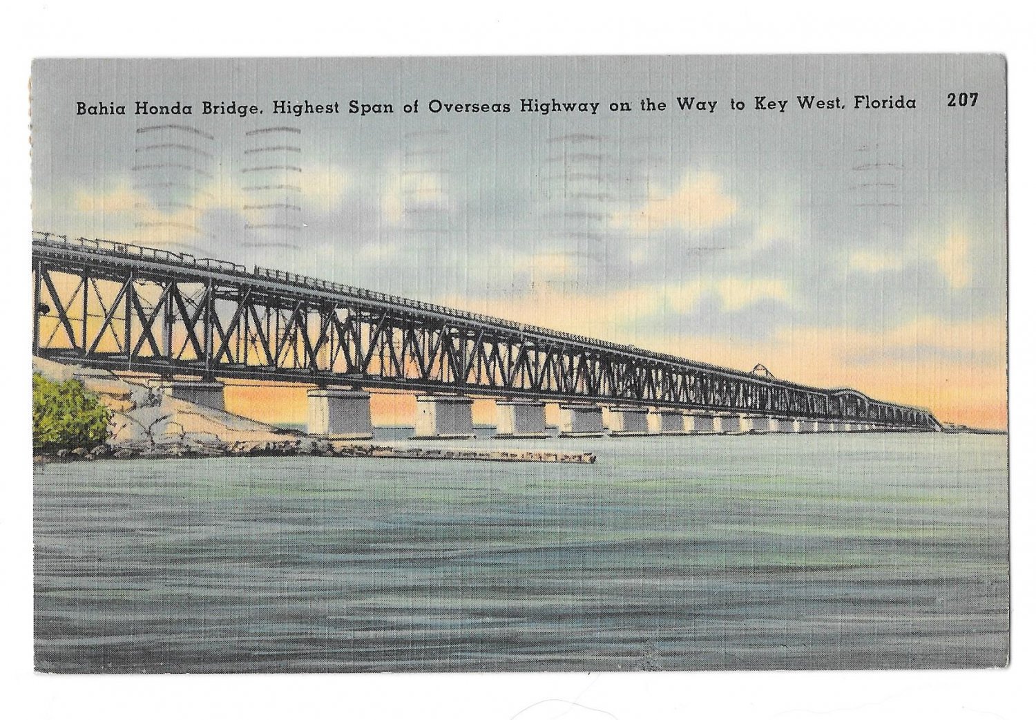 Fl Bahia Honda Bridge Overseas Highway Key West Vintage
