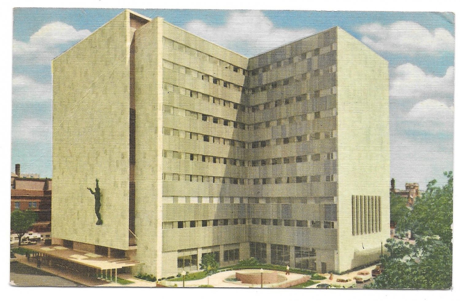 Mayo Clinic Building Rochester MN Vintage Linen Postcard