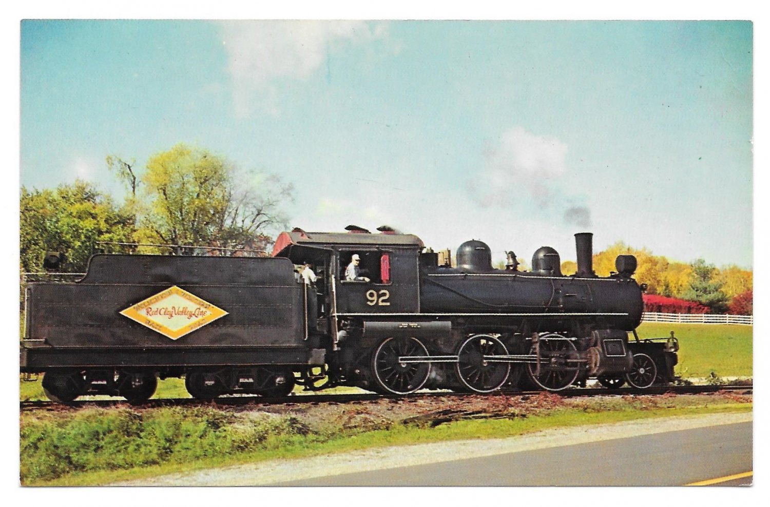 Wilmington Western Railroad Steam No 92 Train Railway Postcard