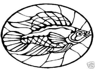 Collection of STAIN GLASS FISH Printable Images 33 Page