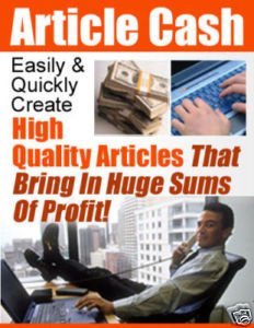 ARTICLE CASH High Quality Articles That Makes Money