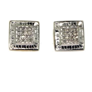 Diamond Earrings - Invisible White Diamond Earrings