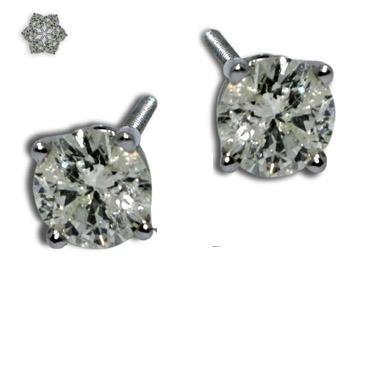 Diamond Earrings - Invisible White Diamond Earrings