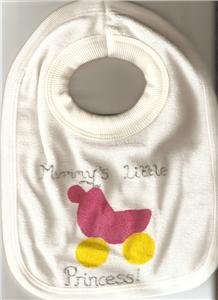 BABY GIRL'S MUMMY'S LITTLE PRINCESS TOWELLING BIB NEW