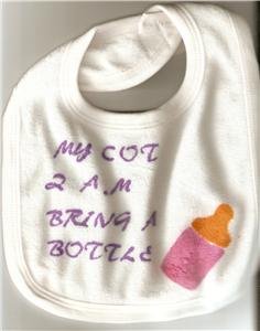 BABY GIRLS FUNNY SLOGAN BIB TERRY TOWELLING COTTON NEW