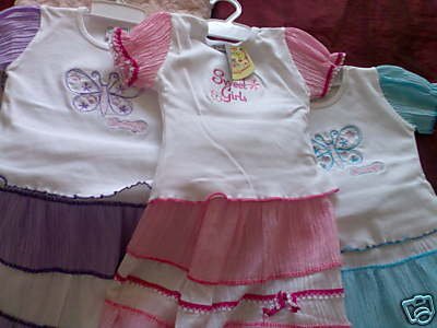 THREE GIRLS SUMMER TOP AND SKIRT SETS NEW 6-12 MONTHS