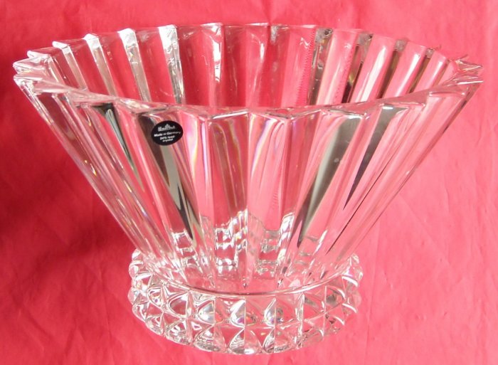 Large 10 inch wide Rosenthal Germany Blossom crystal bowl