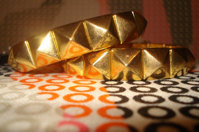 studded gold bracelet