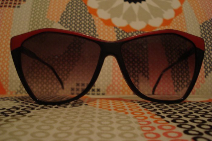 Vintage Black and Red Sunglasses