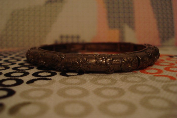 bronze floral design bracelet