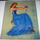 Lovely lady dressed in blue