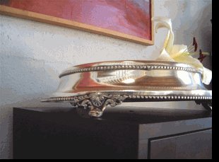 Round Silver Plated Wedding Cake Plateau Stand 19" x 2.5"