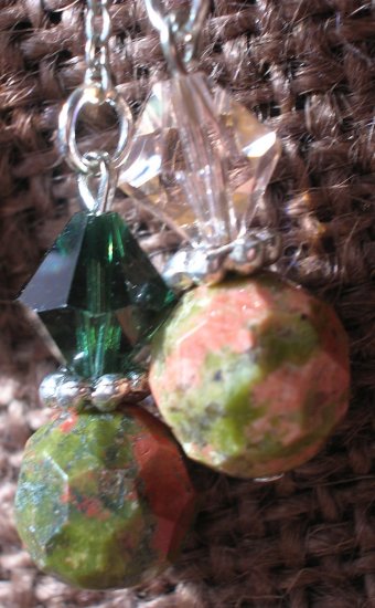 Unakite and Swarovski Double Pendulums