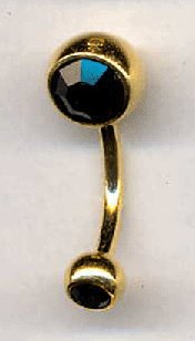 14k Gold Plated Belly Ring