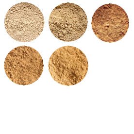 Natural Mineral FOUNDATION Powder SAMPLES SET Light & Medium Shades