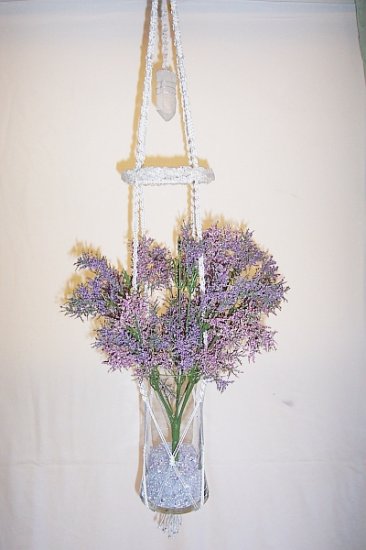 Hanging Clear Quartz Collage Vase