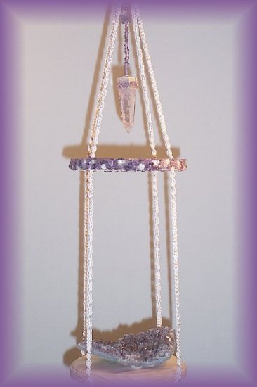 Hanging Amethyst Display Shelf (ecru)