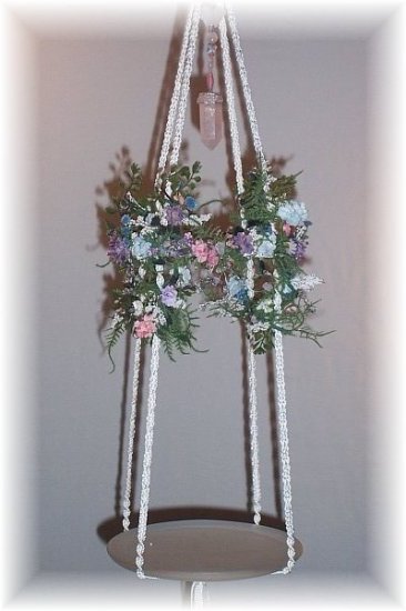 Hanging Floral & Crystals Fairy Display Shelf