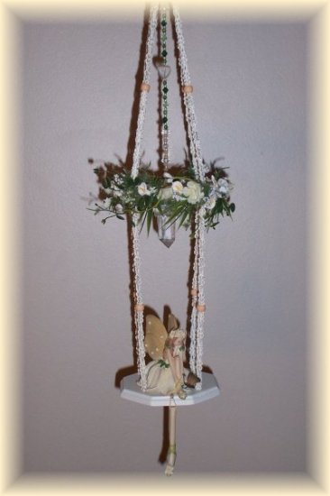 Hanging Pale Yellow Flower Fairy Swing