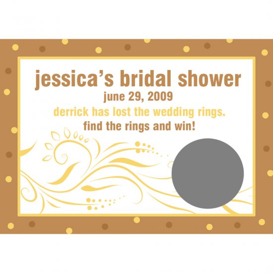 24 Personalized Bridal Shower Scratch Off Game Cards MODERN BRIDE