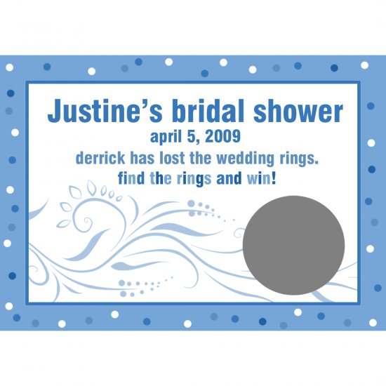 24 Personalized Bridal Shower Scratch Off Game Cards - MODERN BRIDE