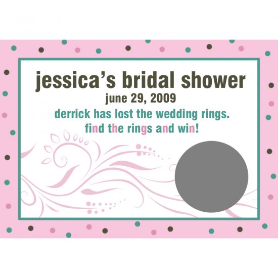 24 Personalized Bridal Shower Scratch Off Game Cards - MODERN BRIDE