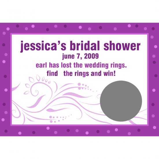 24 Personalized Bridal Shower Scratch Off Game Cards - MODERN BRIDE