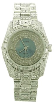 Mother of Pearl Super Iced Out Watch