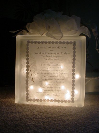 Reverse Side of Wedding Block