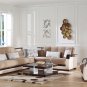 Natural Naomai Lt Brown Sectional Sofa Sleeper by Sunset