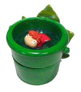 SOLD - Figure Container - Ponyo & Starfish in Bucket - 2008 - out of