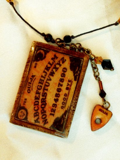 Miniature Ouija Board necklace with mini planchett -An online best seller