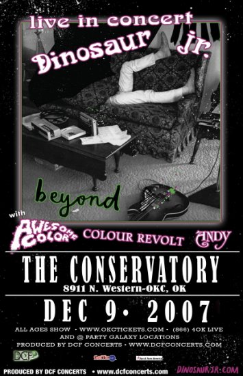 DINOSAUR JR. awesome color Promotional CONCERT poster collectible