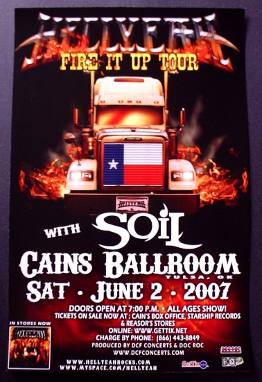 HELLYEAH rare promotional CONCERT poster SOIL