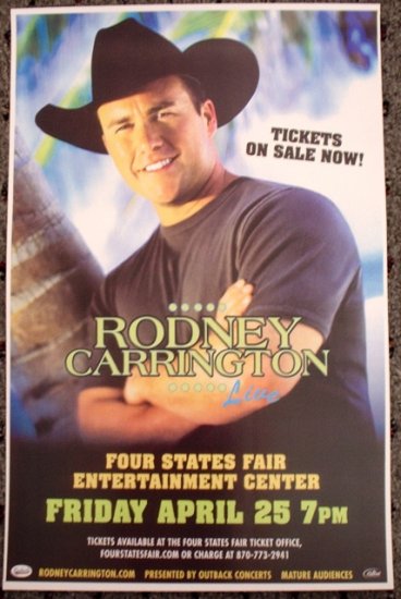 RODNEY CARRINGTON rare Promotional show concert poster