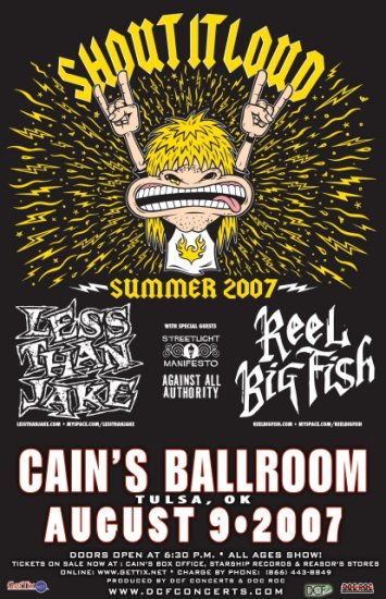 LESS THAN JAKE reel big fish CONCERT POSTER collectible