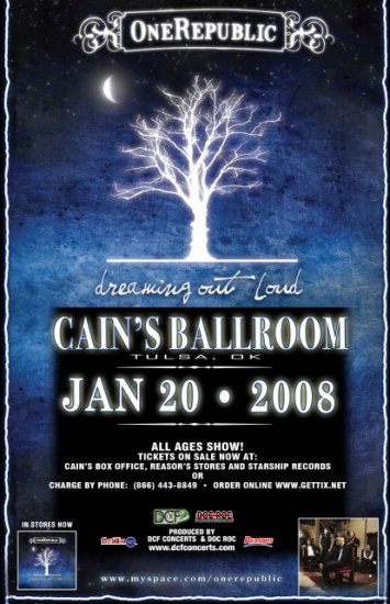ONE REPUBLIC rare CONCERT POSTER promotional collectible