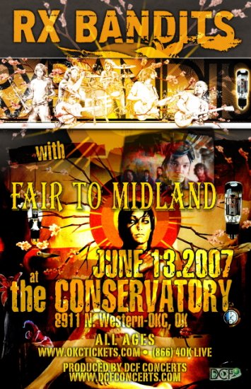 RX BANDITS fair to midland CONCERT POSTER collectible