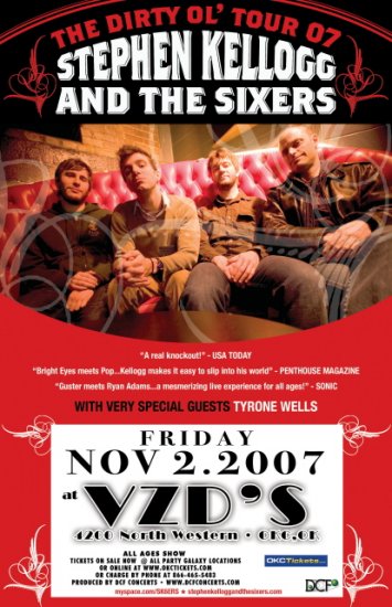 STEPHEN KELLOGG & the SIXERS concert poster collectible