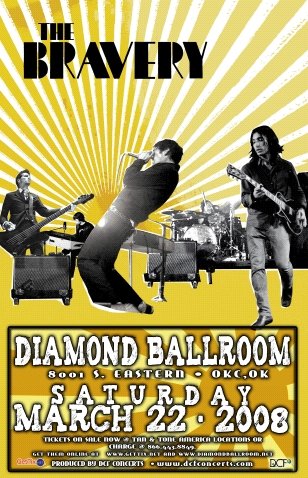 THE BRAVERY rare CONCERT POSTER promotional collectible