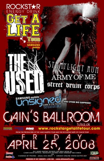 THE USED army of me CONCERT POSTER promotional collectible