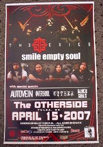 THE EXIES smile empty soul Autovein CONCERT POSTER collectible