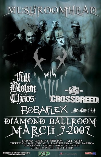 MUSHROOMHEAD full blown chaos CONCERT POSTER bobaflex collectible