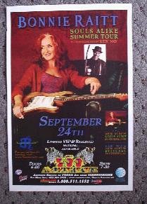 BONNIE RAITT keb' mo' promotional Concert Tour poster Collectible