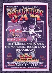 CHARLIE DANIELS BAND marshall tucker Concert poster Collectible