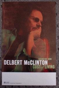 DELBERT McCLINTON promotional poster cost of living collectible